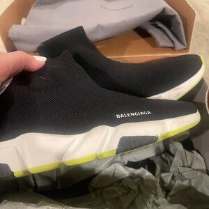 Kids Balenciaga Speed Sock Sneakers  29 30- Black - Size 12  EUC